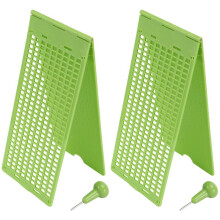 2X 9 Righe 30 Celle Braille Scrittura Ardesia E Stilo Nel Plastica Braille Slate Kit per I Non Vedenti