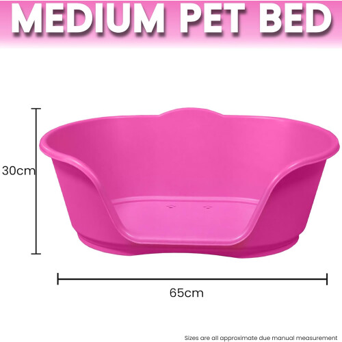 KetoPlastics Dog Bed Medium Pink Plastic Pet Bed 2