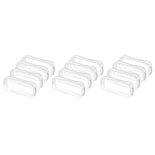 12 Pcs Clear Pencil Case Capacity Transparent Pen Pencil Bag PVC Pen Pencil Zipper Pouches