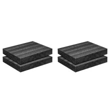 4-Pack Polyurethaanschuimplaten - 16 X 12 X 2 Inch Schuiminzetstukken voor Koffers - Schuimkussentjes voor Het Opbergen van Gereedschapskistcamera'S
