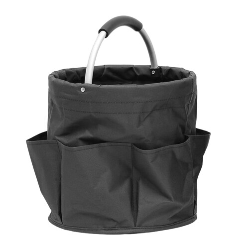 Large Capacity Oxford Fabric Picnic Basket with Handle, Black 1