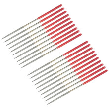 20 Stuks Ronde Diamanten Naaldvijlen, 3 mm X 140 mm Ronde Diamanten Naaldvijlenset voor Metaal Steen Hout Glas Slijpen