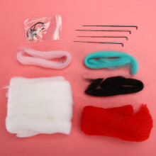 Handgemachtes Wollfilzset für Hasenpuppe Bastelmaterialien DIY-Paket