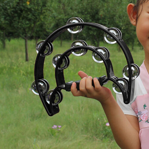 Hand Tambourine Bell Big Plastic 2