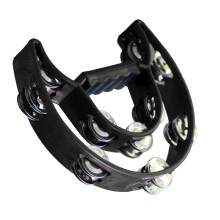 Hand Tambourine Bell Big Size, 20.0x25.0 cm, Black