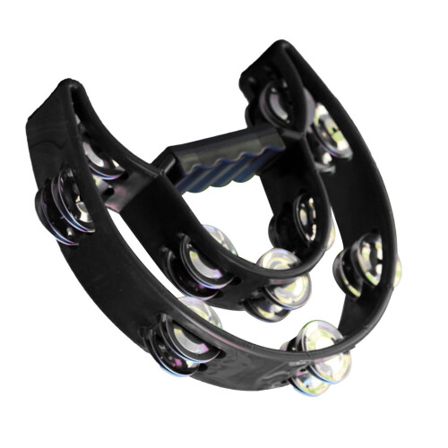 Hand Tambourine Bell, Big Size, 20x25 cm, Black