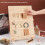 2X 4-Tier Wooden Earring Display Stand,with Slots Rustic Earring Display Card Holder 2