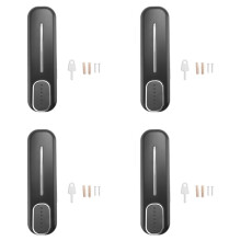 4X Soap Dispenser Wall Mount, 350Ml Hand Liquid Shampoo Shower Gel Dispenser for Bathroom Kitchen Office Black