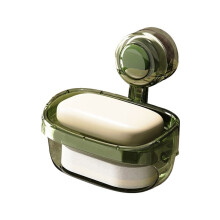 Suction Cup Soap Holder Bathroom Soap Dish with Drain Water Wall Mounted Movable Soap Box Bathroom Accessories D