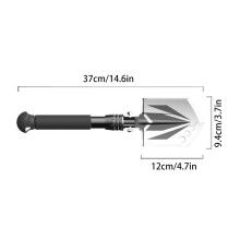 Multifunktionaler faltbarer Camping-Schaufel - Edelstahl, 37 cm