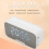Mirror Alarm Clock Speaker White 1200mAh BT5.3 3