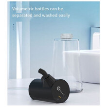 Distributeur de Savon Sans Contact Pompe à Savon Liquide Électrique Rechargeable Engrenage Réglable Conception Étanche et Anti-Fuite Blanc