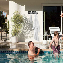 2X Toallero de Piscina Soporte de Pared para Exteriores Toallero Ganchos para Toallas de Baño Colgador de Toallas para El área de la Piscina, Toalla