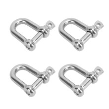 4 piezas de grillete en D de acero inoxidable de 10 mm 705 lb pulido