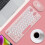 Pink 2.4G Wireless Keyboard Mouse Set 78 Keys 8