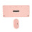 Pink 2.4G Wireless Keyboard Mouse Set 78 Keys 16