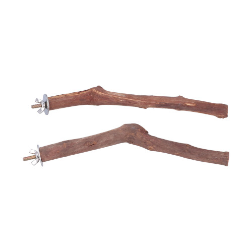 2 pièces de perchoirs en bois naturel pour perruches