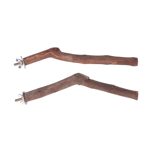 2 pièces de perchoirs en bois naturel pour perruches 1