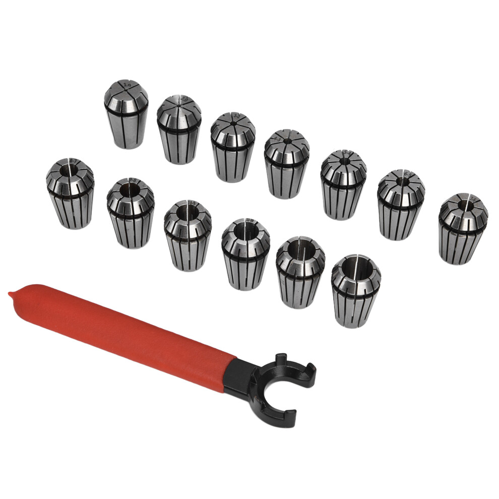 13Pcs Er20 Collet Set For Cnc Milling & Engraving, High-Speed Steel 8441388257228