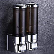 Adhesive Soap Dispenser 300ML Drill Free Wall Mount,Manual Dispenser Shampoo Shower for Kitchen Bathrooms
