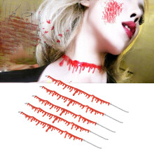 Halloween 10pcs Blood Dripping Necklace Vampire Choker Party Costume Free Size`