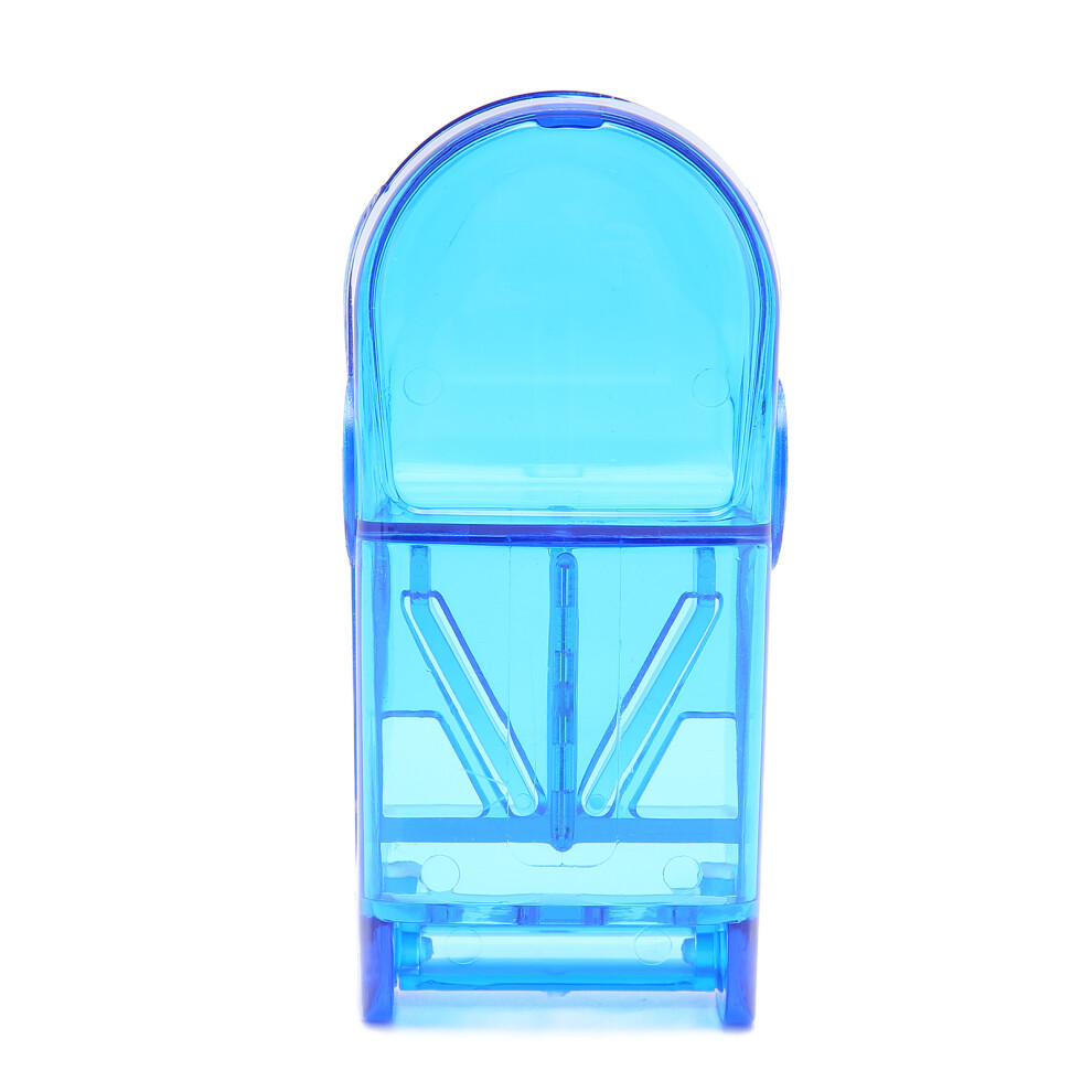 Blue Portable Pill Cutter For Elderly Â Compact Travel Tablet Splitter