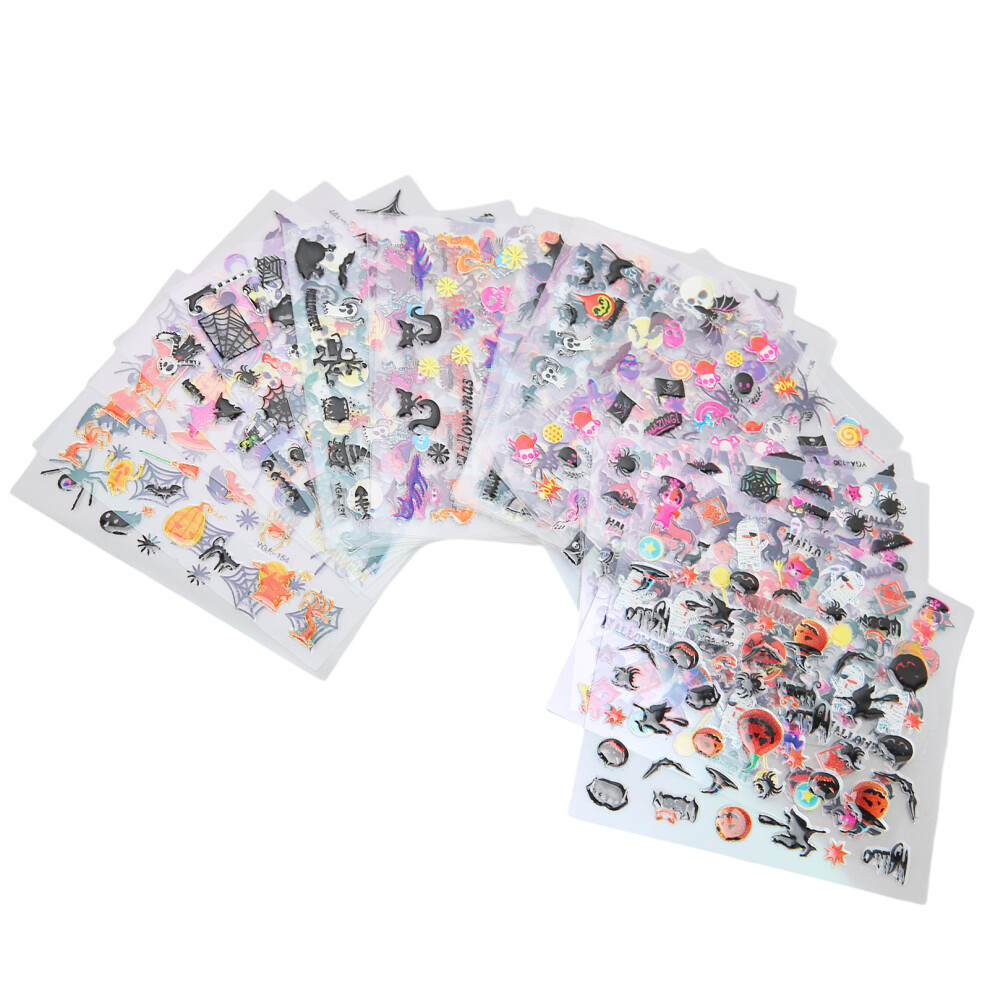 24pcs Halloween Nail Art Stickers Self Adhesive Manicure Decals