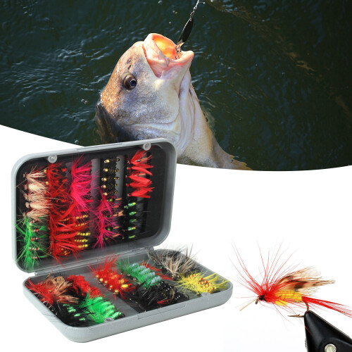 100pcs Fly Kit Dry/Wet Multicolor 12.5x9.2x2.8cm