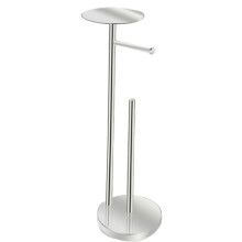 Freestanding Toilet Roll Holders Stainless Steel Anti-Rust Standing Toilet Paper Stand with Heavy, Mirror Silver