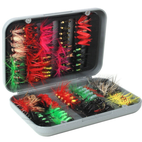 100pcs Fly Kit Dry/Wet Multicolor 12.5x9.2x2.8cm 2