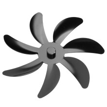 Aluminum Alloy 7-Blade Stove Fan Blade for Fireplace Black