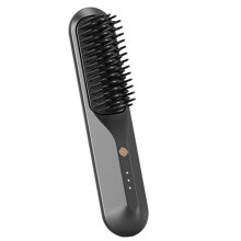 Rechargeable Hot Comb Cordless Hair Brush Straightener Heat Pressing Combs Electric Comb Anti Burn Fast Heating-A