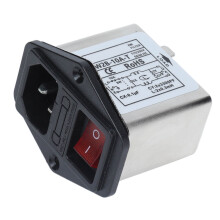 Small Compact EMI Filter for Lab Equipment, Aluminum & ABS, 56x50x58mm