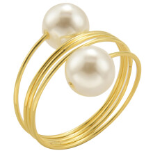 12 Pcs Double-Pearl Napkin Rings, Napkin Holders, Serviette Buckle for Wedding Reception, Festivals, Banquet