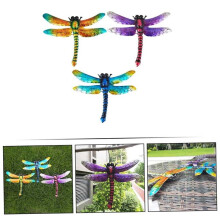3Pcs Dragonfly Wall Hanging Metal Dragonfly Wall Decor Decoraciones Wall Art Decor Garden Wall Art Adornment Room Decor