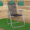 Samuel Alexander 4 x Foldable Garden Chairs Fixed position garden chairs with grey frame and black fabric 2