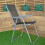 Samuel Alexander 4 x Foldable Garden Chairs Fixed position garden chairs with grey frame and black fabric 4