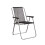 Samuel Alexander 4 x Foldable Garden Chairs Fixed position garden chairs with grey frame and black fabric 10