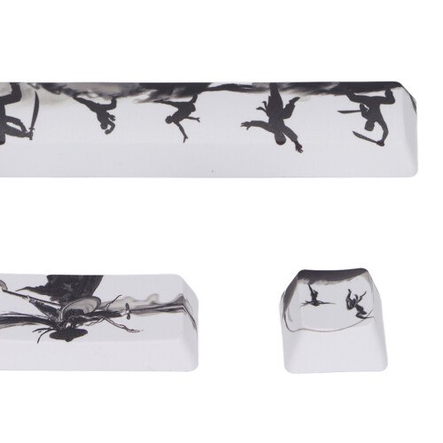 4Pcs Custom PBT Keycaps for Mechanical Keyboard Colored Cartoon Pattern Compact Set 2