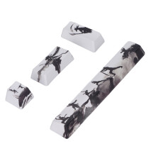 4Pcs Custom PBT Keycaps for Mechanical Keyboard Colored Cartoon Pattern Compact Set