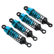 4 Stück Aluminium 64MM Stoßdämpfer mit Halterung für WPL RC Autos Blau