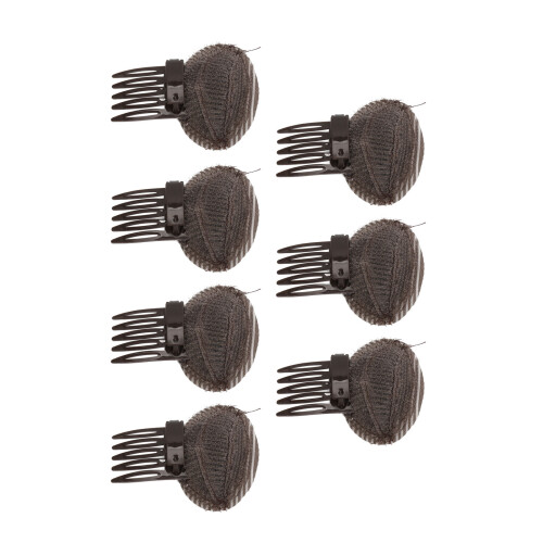 7Pcs Puffy Head Cushion OneSize Brown Nylon/Sponge