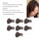 7Pcs Puffy Head Cushion OneSize Brown Nylon/Sponge 3