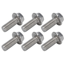 M10x1.5 Stainless Steel 20Pcs Flanged Hex Bolts A2‑70 with Gasket DIN6921