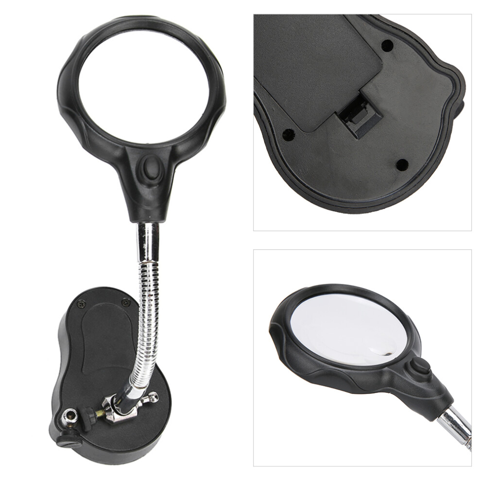 Portable Magnifying Soldering Station With Led Light And 10X Magnifier 4291388262883