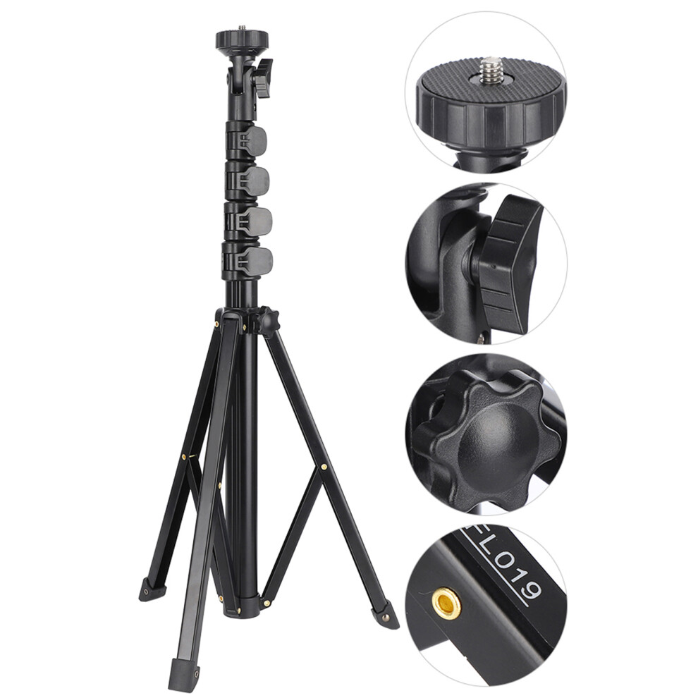 Aluminum Alloy Adjustable Phone Tripod Fl019, 5Kg Load, 157Cm Black 7901388263168