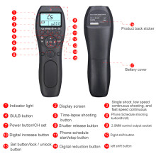 Wireless Timing Shutter Remote for Nikon & Fuji D850, 80m Range