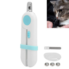 Blaue LED-Hundekhauptolierer, 14,5x4cm, Edelstahl & ABS