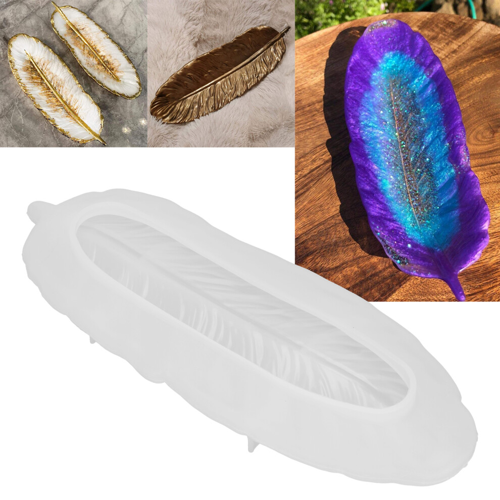 Feather Silicone Molds for Resin Jewelry Storage Container 24x9x3.5cm