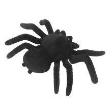 Lebensechte Plüsch-Spinnenfigur 25x40cm Weich Halloween Heimdekoration Schwarz